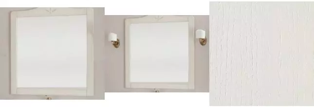 Зеркало из массива «Cezares» 90/80 без света Bianco Onda