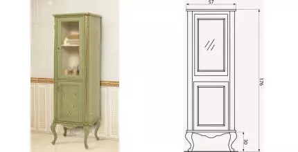 Пенал «Cezares» Giubileo 55 Decorato правый