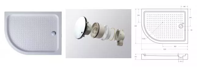 Душевой поддон «Cezares» TRAY-A-RH-120/90-550-15-W-R с сифоном низкий акриловый прямоугольно-асимметричный правый Душевой поддон «Cezares» TRAY-A-RH-120/90-550-15-W-R с сифоном низкий акриловый прямоугольно-асимметричный правый