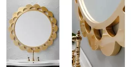 Зеркало «Cezares» Atlantis 90 без света foglia Oro