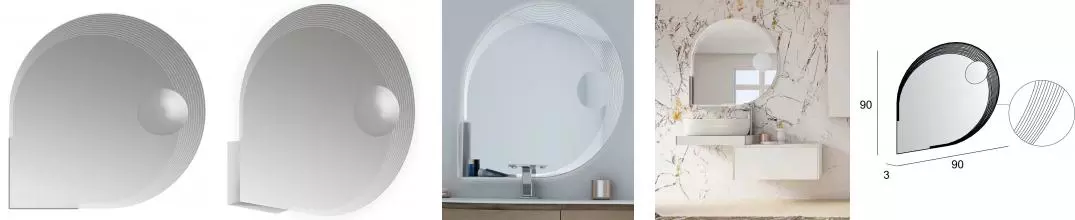 Зеркало «Cezares» 90/90 с подсветкой