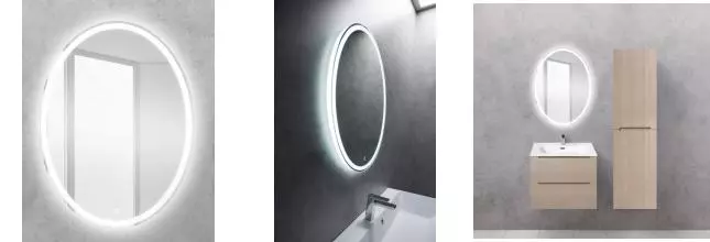 Зеркало «Belbagno» VST 60/80 с сенсорным выключателем с подсветкой Зеркало «Belbagno» VST 60/80 с сенсорным выключателем с подсветкой