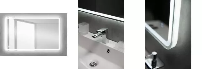 Зеркало «Belbagno» MAR 90/60 с сенсорным выключателем с подсветкой Зеркало «Belbagno» MAR 90/60 с сенсорным выключателем с подсветкой