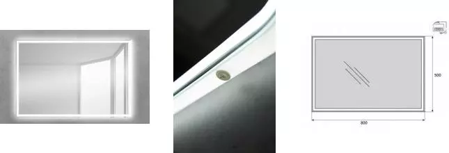 Зеркало «Belbagno» SPC-GRT 50/80 с подсветкой Зеркало «Belbagno» SPC-GRT 50/80 с подсветкой