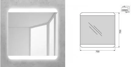 Зеркало «Belbagno» CEZ 70/70 с подсветкой Зеркало «Belbagno» CEZ 70/70 с подсветкой