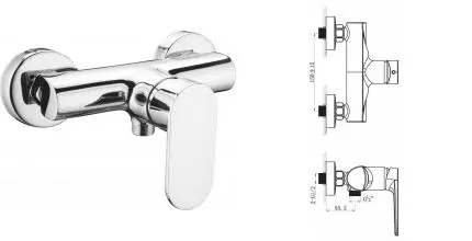 Смеситель для душа «Belbagno» Loyd LOY-ESDM-CRM хром Смеситель для душа «Belbagno» Loyd LOY-ESDM-CRM хром
