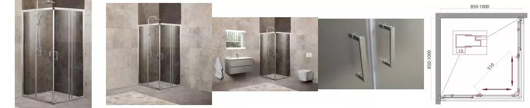 Душевой угол-ограждение «Belbagno» UNIQUE-A-2-85/100-C-Cr прозрачный без поддона универсальный Душевой угол-ограждение «Belbagno» UNIQUE-A-2-85/100-C-Cr прозрачный без поддона универсальный