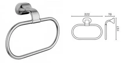Полотенцедержатель «Art&Max» Ovale AM-4080B на стену хром