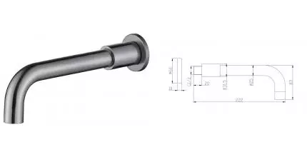 Кронштейн для верхнего душа «Belbagno» Nova BB-SFR-IN сатин