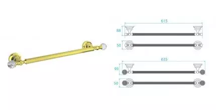 Полотенцедержатель «Cezares» OLIMP-TH06-03/24-Sw на стену золото/сваровски Полотенцедержатель «Cezares» OLIMP-TH06-03/24-Sw на стену золото/сваровски