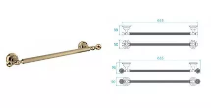 Полотенцедержатель «Cezares» OLIMP-TH06-02-M на стену бронза Полотенцедержатель «Cezares» OLIMP-TH06-02-M на стену бронза