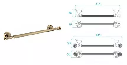 Полотенцедержатель «Cezares» OLIMP-TH05-02-M на стену бронза Полотенцедержатель «Cezares» OLIMP-TH05-02-M на стену бронза