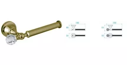 Держатель для туалетной бумаги «Cezares» OLIMP-TH04-02-Sw на стену бронза/сваровски