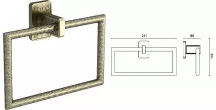 Полотенцедержатель «Art&Max» Gotico AM-4880AQ на стену бронза