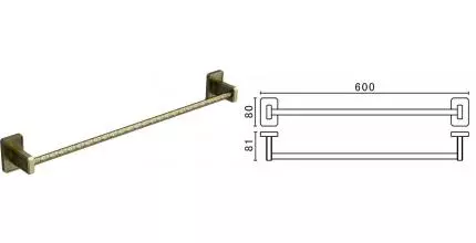 Полотенцедержатель «Art&Max» Gotico AM-4824AQ на стену бронза