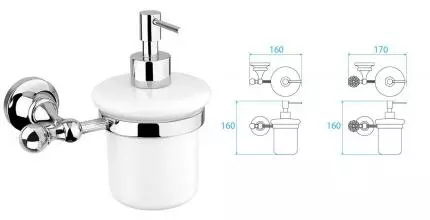 Дозатор для мыла «Cezares» OLIMP-SOI-01-M на стену хром