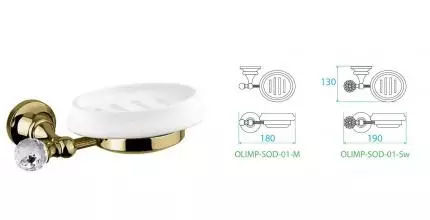 Мыльница «Cezares» OLIMP-SOD-02-Sw на стену бронза/сваровски