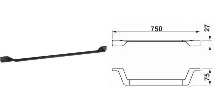 Полотенцедержатель «Art&Max» Gina AM-G-2736-75-Nr на стену чёрный