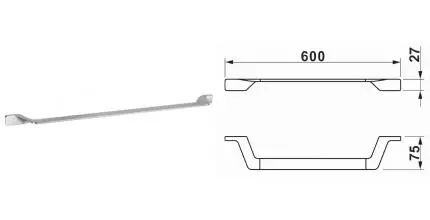 Полотенцедержатель «Art&Max» Gina AM-G-2736 на стену хром