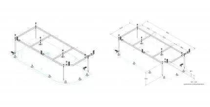 Каркас под ванну «Cezares» Metauro Corner-MF Каркас под ванну «Cezares» Metauro Corner-MF