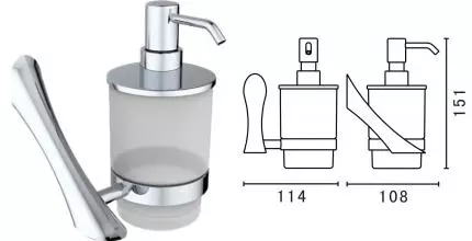 Дозатор для мыла «Art&Max» Elegant AM-E-1599Z на стену хром