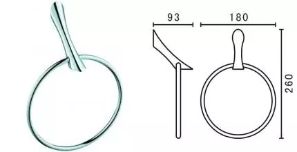 Полотенцедержатель «Art&Max» Elegant AM-E-1580 на стену хром