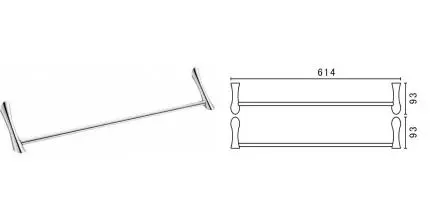 Полотенцедержатель «Art&Max» Elegant AM-E-1524 на стену хром