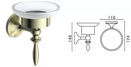 Мыльница «Art&Max» Bohemia AM-4299-Br на стену бронза