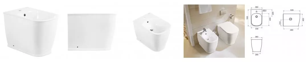 Напольное биде «Belbagno» Prado BB10150B белое без крышки Напольное биде «Belbagno» Prado BB10150B белое без крышки