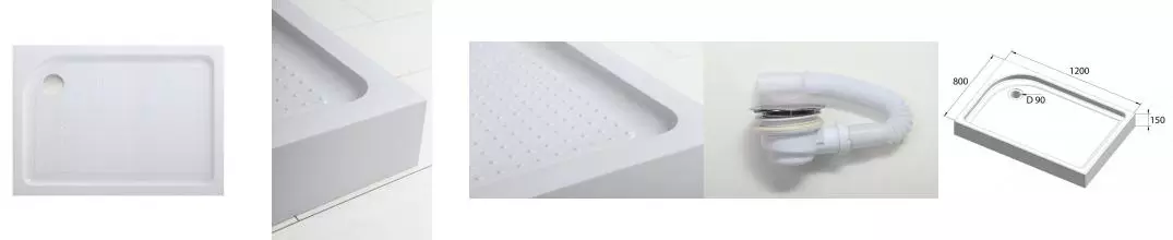 Душевой поддон «Belbagno» TRAY-BB-AH-120/80-15-W с сифоном низкий акриловый прямоугольный левый Душевой поддон «Belbagno» TRAY-BB-AH-120/80-15-W с сифоном низкий акриловый прямоугольный левый