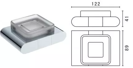 Мыльница «Art&Max» Platino AM-E-3999AL на стену хром