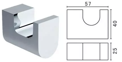 Крючок «Art&Max» Platino AM-E-3986AL на стену хром Крючок «Art&Max» Platino AM-E-3986AL на стену хром