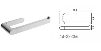 Полотенцедержатель «Art&Max» Platino AM-E-3980AL на стену хром