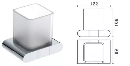 Стакан для зубных щёток «Art&Max» Platino AM-E-3968AL на стену хром