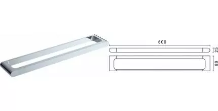 Полотенцедержатель «Art&Max» Platino AM-E-3924AL на стену хром