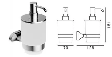 Дозатор для мыла «Art&Max» Ovale AM-E-4099Z на стену хром