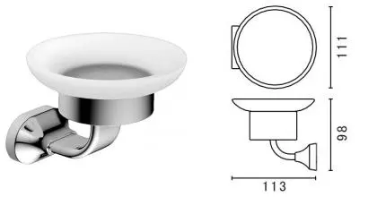 Мыльница «Art&Max» Ovale AM-E-4099A на стену хром