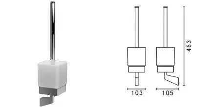 Ёршик для унитаза «Art&Max» Techno AM-E-4181 на стену хром