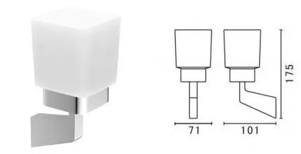Стакан для зубных щёток «Art&Max» Techno AM-E-4168 на стену хром