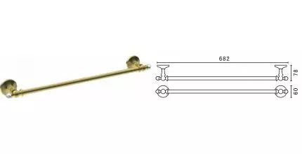 Полотенцедержатель «Art&Max» Antic Crystal AM-2624SJ-Do на стену золото