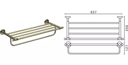 Полотенцедержатель с полкой «Art&Max» Antic Crystal AM-2622SJ-Br на стену бронза Полотенцедержатель с полкой «Art&Max» Antic Crystal AM-2622SJ-Br на стену бронза