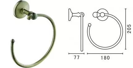 Полотенцедержатель «Art&Max» Antic AM-E-2680Q на стену бронза