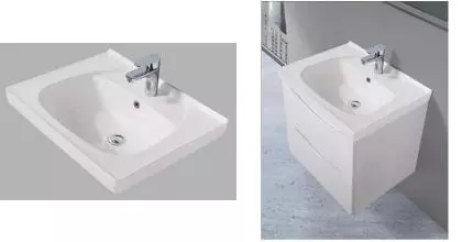 Раковина «Belbagno» 60/46 EMP-600-LVB фаянсовая белая Раковина «Belbagno» 60/46 EMP-600-LVB фаянсовая белая
