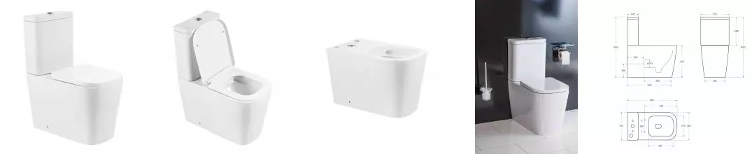 ALBANO Чаша унитаза безободкового, P-trap BB120CPR · Albano, Belbagno, BB120CPR