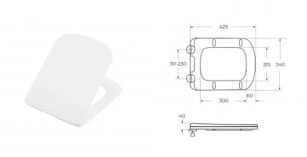 Сиденье для унитаза «Belbagno» BB132SC дюропласт с микролифтом белое