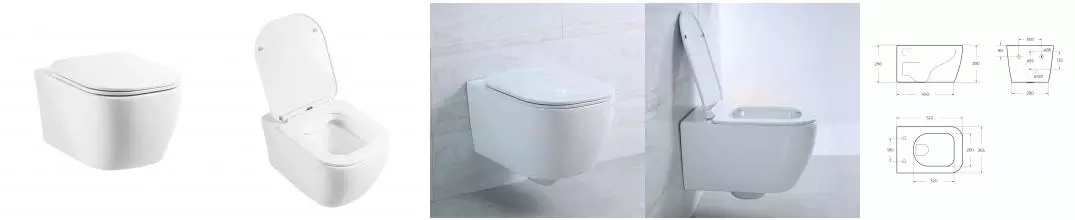 GENOVA Унитаз подвесной безободковый с креплением BB1102CH · Genova, Belbagno, BB1102CH