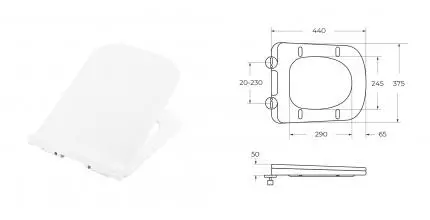 GENOVA Сиденье, soft close, металлическое крепление BB1102SC · Genova, Belbagno, BB1102SC