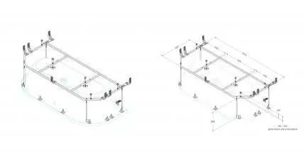 Каркас под ванну «Cezares» Metauro-MF