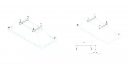 Каркас под ванну «Cezares» Metauro-Central-MF