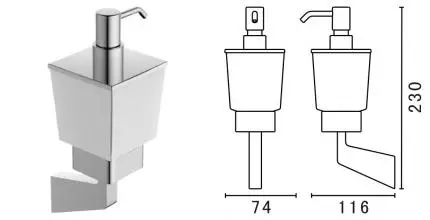Дозатор для мыла «Art&Max» Techno AM-E-4199Z на стену хром